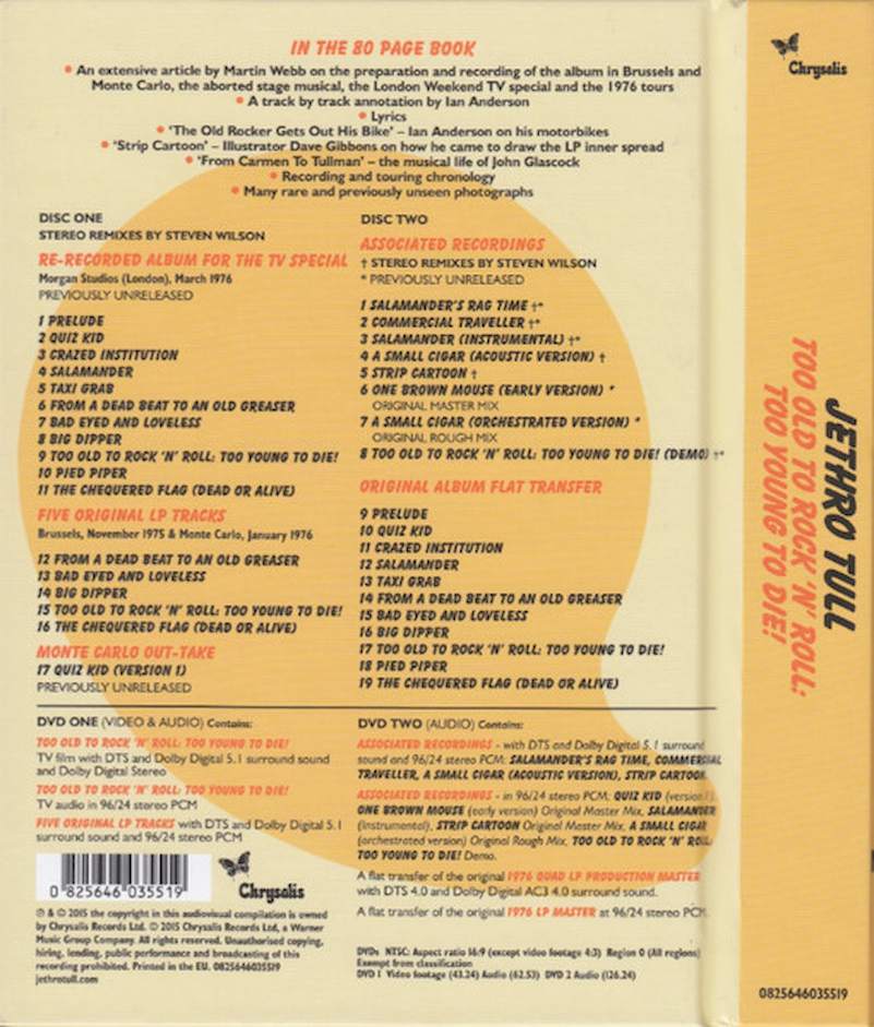 Jethro Tull - Too Old To Rock 'N' Roll: Too Young To Die! (The TV Special Edition) - CD + DVD