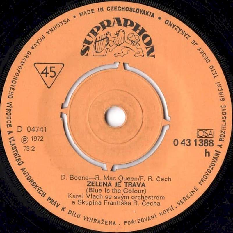 František Ringo Čech / Viktor Sodoma / Karel Vlach Orchestra - Zelená Je Tráva / Stojím Zpříma - SP / Vinyl
