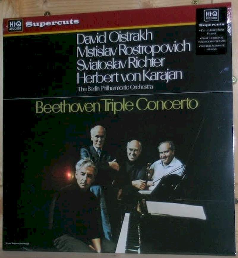 Ludwig van Beethoven - David Oistrach, Mstislav Rostropovich / Sviatoslav Richter, Herbert von Karajan / Berliner Philharmoniker - Beethoven Triple Concerto - LP / Vinyl