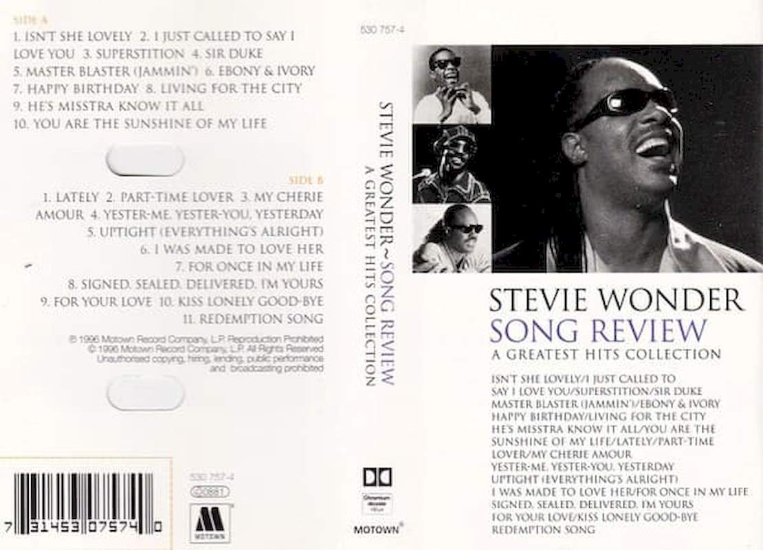 Stevie Wonder - Song Review / A Greatest Hits Collection - MC / kazeta