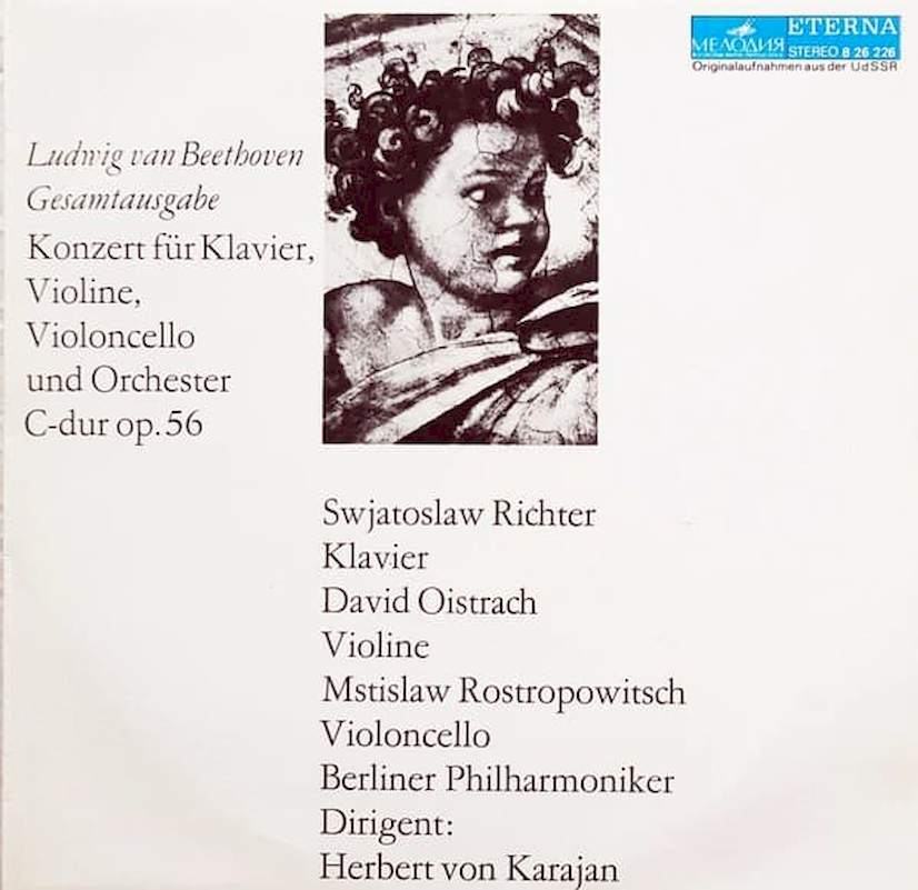 Ludwig van Beethoven, Sviatoslav Richter, David Oistrach, Mstislav Rostropovich, Berliner Philharmoniker, Herbert von Karajan - Konzert Für Klavier, Violine, Violoncello Und Orchester C-dur Op.56 - LP