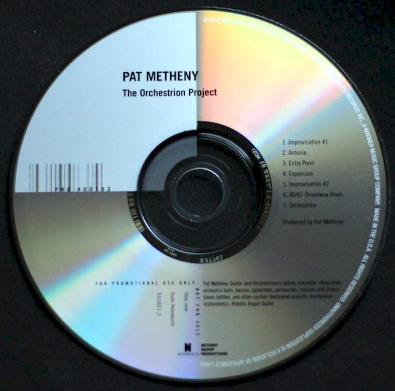 Pat Metheny - The Orchestrion Project - Promo CD