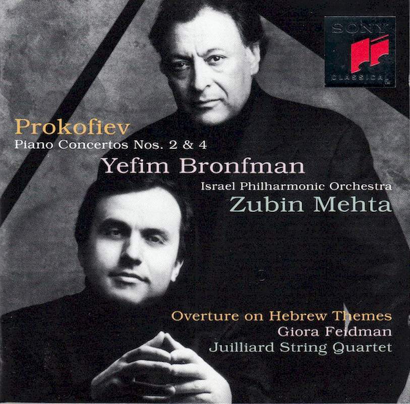 Sergei Prokofiev, Yefim Bronfman, Israel Philharmonic Orchestra, Zubin Mehta, Giora Feidman, Juilliard String Quartet - Piano Concertos Nos. 2 & 4 / Overture On Hebrew Themes - CD