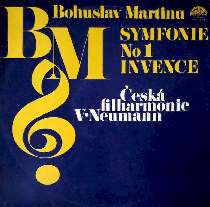 Bohuslav Martinů / The Czech Philharmonic Orchestra, Václav Neumann - Symfonie No1 / Invence - LP