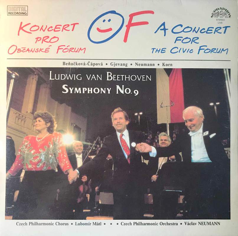 Ludwig van Beethoven, Gabriela Beňačková, Anne Gjevang, Günther Neumann, Artur Korn, Czech Philharmonic Chorus, Lubomír Mátl, The Czech Philharmonic Orchestra, Václav Neumann - Symphony No. 9 (Koncert Pro Občanské Fórum = A Concert For The Civic Forum) -