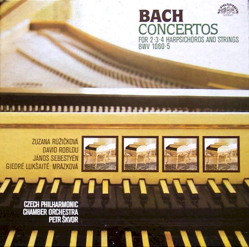 Johann Sebastian Bach, Zuzana Růžičková, David Roblou, János Sebestyén, Giedré Lukšaité-Mrázková, The Czech Philharmonic Chamber Orchestra, Petr Škvor - Concertos For 2-3-4 Harpsichords And Strings BWV 1060-5 - LP / Vinyl