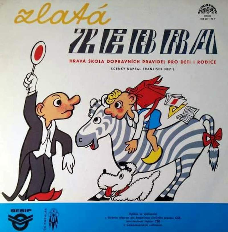 Spejbl & Hurvínek / František Nepil - Zlatá Zebra (Hravá Škola Dopravních Pravidel Pro Děti I Rodiče) - LP / vinyl