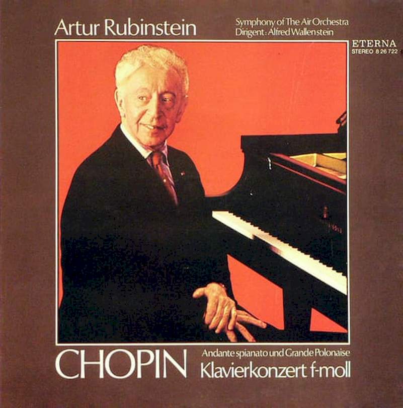 Arthur Rubinstein - Frédéric Chopin, Symphony Of The Air, Alfred Wallenstein - Klavierkonzert F-moll, Andante Spianato Und Grande Polonaise - LP / vinyl