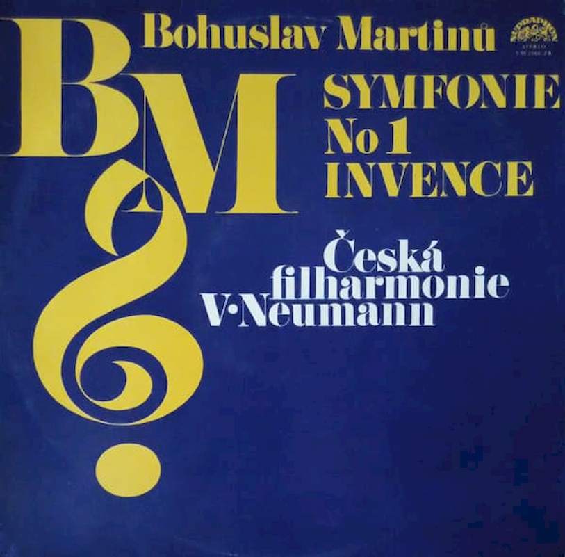 Bohuslav Martinů / The Czech Philharmonic Orchestra, Václav Neumann - Symfonie No1 / Invence - LP / vinyl