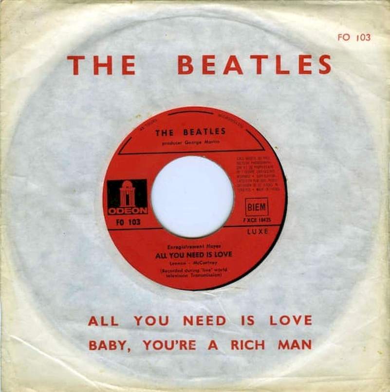 The Beatles - All You Need Is Love / Baby You're A Rich Man - SP / Vinyl