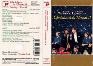 Placido Domingo - Dionne Warwick - Mozart-Sängerknaben - Vjekoslav Sutej - Wiener Symphoniker - Christmas In Vienna II - MC / kazeta