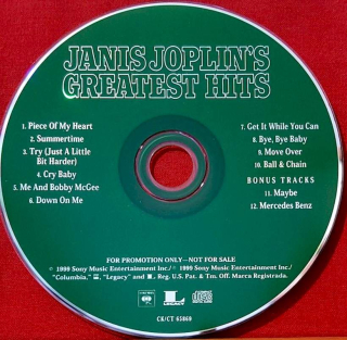 Janis Joplin - Janis Joplin's Greatest Hits - CD