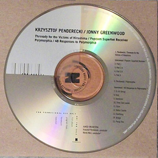 Krzysztof Penderecki / Jonny Greenwood - Threnody For The Victims Of Hiroshima / Popcorn Superhet Receiver / Polymorphia / 48 Responses To Polymorphia - CD