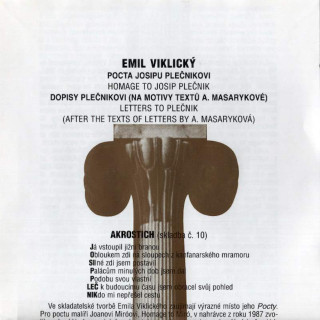 Emil Viklický - Pocta Josipu Plečnikovi / Homage To Josip Plečnik - CD