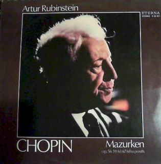 Frédéric Chopin - Arthur Rubinstein - Mazurken Op. 56, 59, 63, 67, 68 U. Posth. - LP