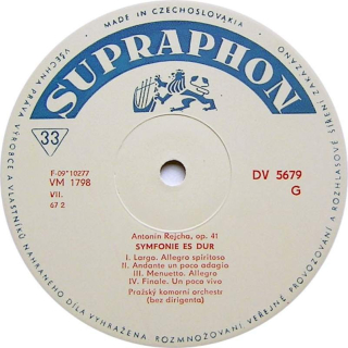 Anton Reicha / Jan Václav Hugo Voříšek - Prague Chamber Orchestra - Symfonie Es Dur / Symfonie D Dur - LP / Vinyl