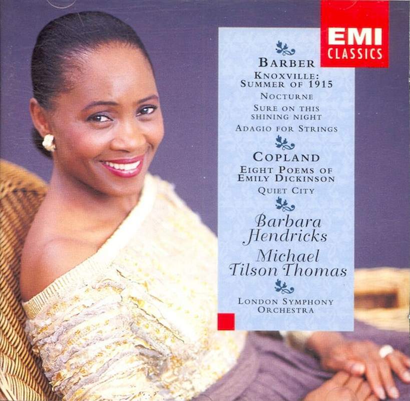 Samuel Barber / Aaron Copland - Barbara Hendricks, Michael Tilson Thomas, The London Symphony Orchestra - Knoxville: Summer Of 1915 - Nocturne - Sure On This Shining Night - Adagio For Strings / Eight Poems Of Emily Dickinson - Quiet City - CD