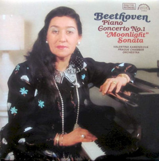 Ludwig van Beethoven, Valentina Kameníková, Prague Chamber Orchestra - Piano Concerto No. 1, "Moonlight" Sonata - LP