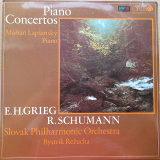 Robert Schumann / Edvard Grieg — Marián Lapšanský Piano, Slovak Philharmonic Orchestra, Bystrík Režucha - Piano Concertos - LP / Vinyl