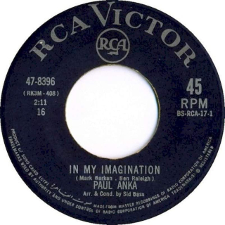 Paul Anka - In My Imagination / It's Easy To Say - SP / Vinyl